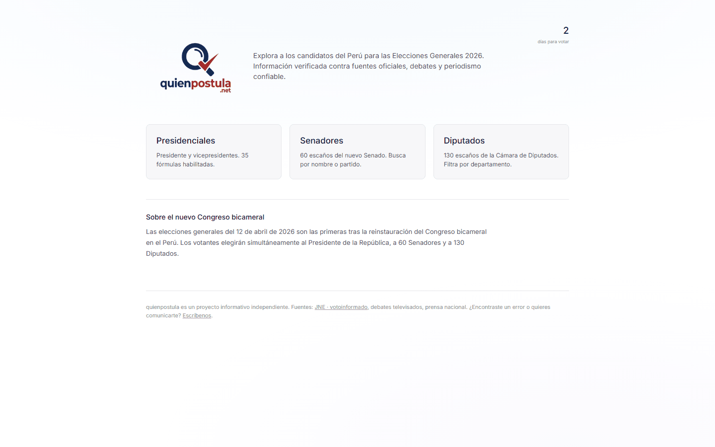 QuienPostula homepage